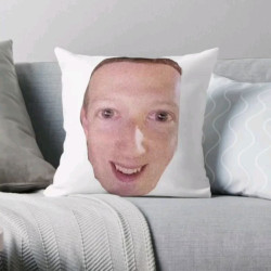 Mark Zuckerberg meme pillow