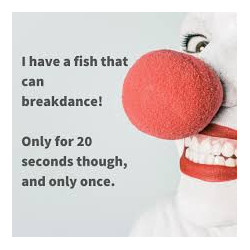 "I Have a Fish" Dark Humor bookmark