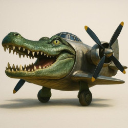 Bombardillo Crocodillo brainrot meme figurine