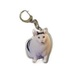 "Huh?" Cat meme Keychain